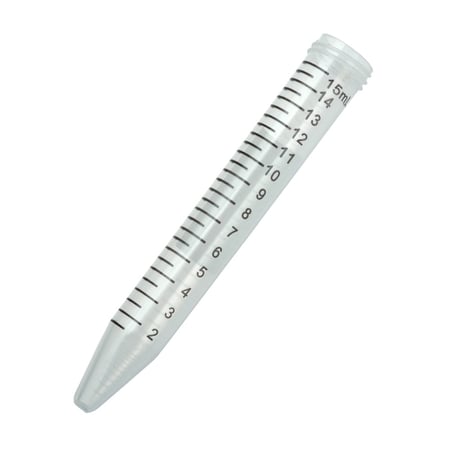 CELLTREAT 15mL Centrifuge Tube, TUBE ONLY, Bulk Pack, Non-Sterile, 12, 000 x g, 500 per Case